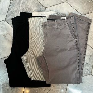 3 pairs GAP girlfriend chinos, size 4